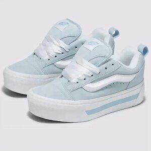 Women’s Vans White and Light Blue Platform Sneakers - NWT
